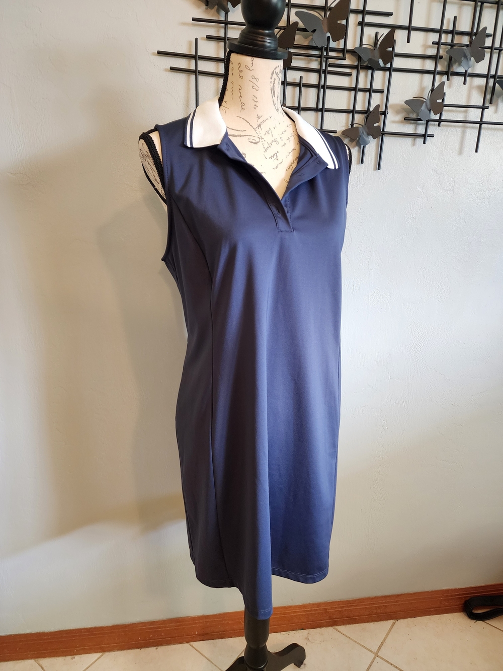 Tommy Bahama Navy Golf Polo Shirt Dress - Picture 2 of 5